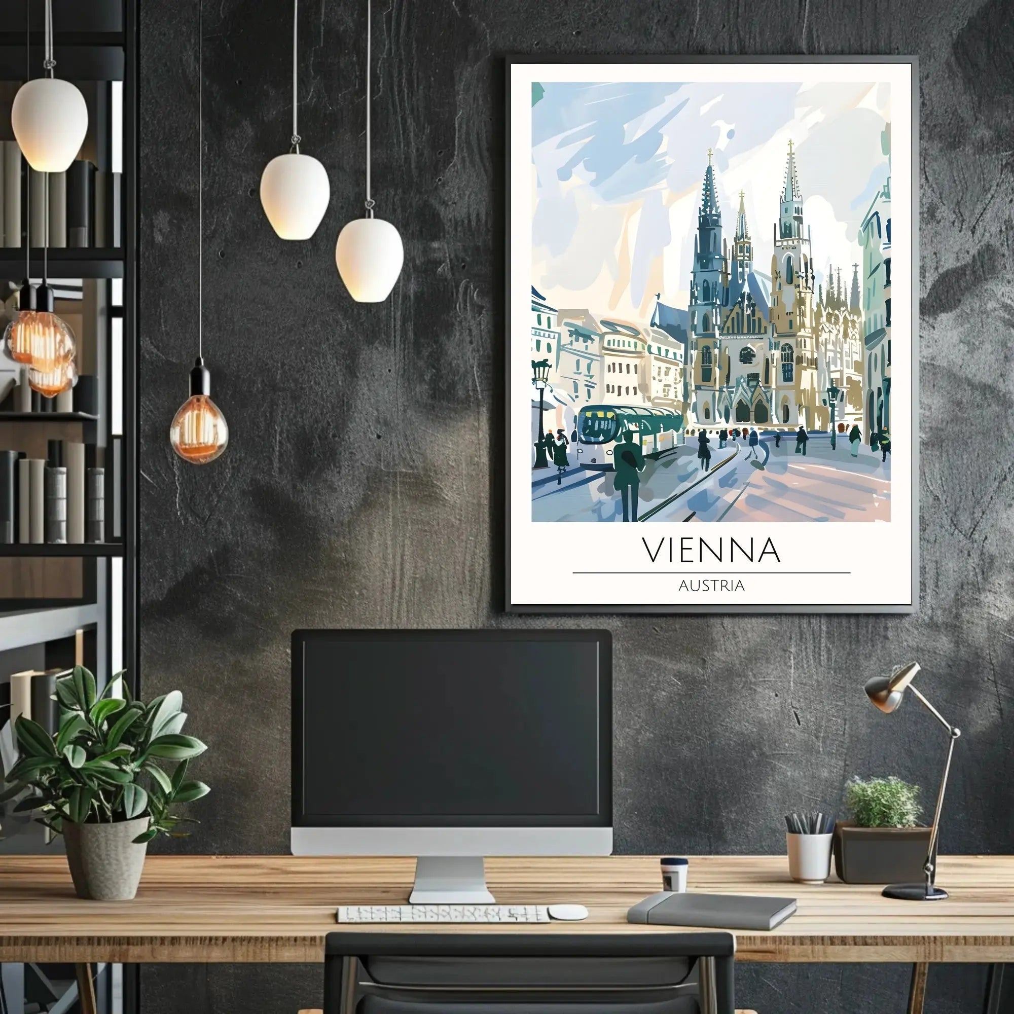 Vienna Dreamscape City Life Travel Poster PosterGoat