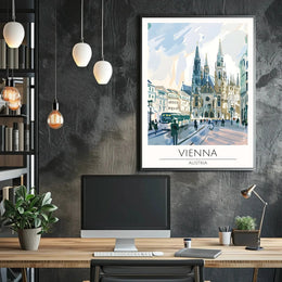 Vienna Dreamscape City Life Travel Poster PosterGoat