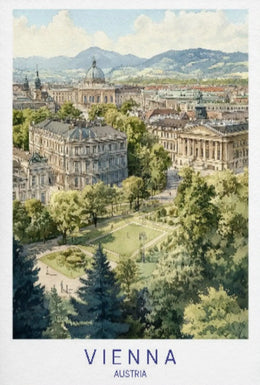 Vienna in Watercolor: A Classic Travel Poster PosterGoat