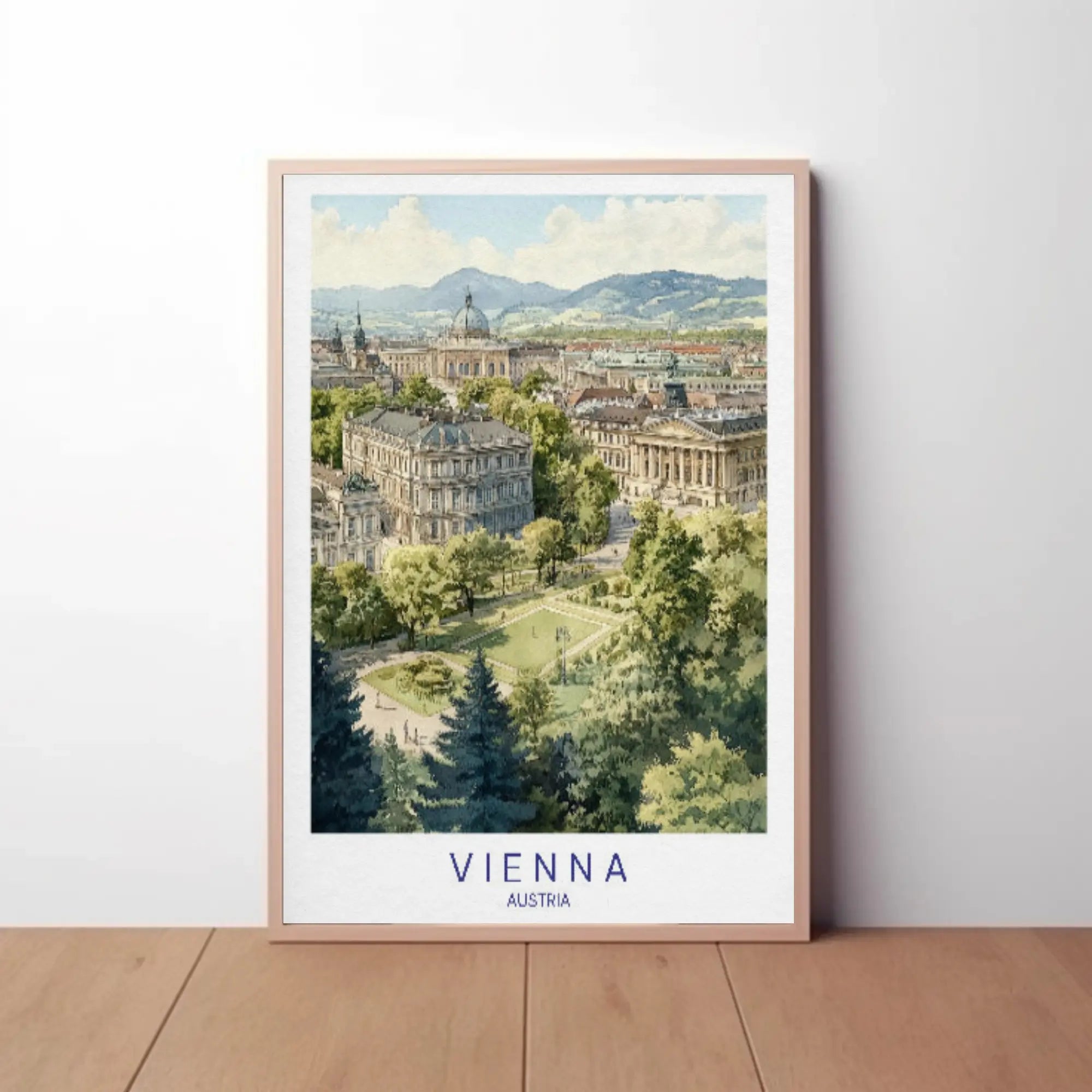 Vienna in Watercolor: A Classic Travel Poster PosterGoat