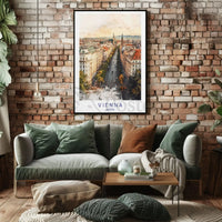 Vienna's Elegant Boulevard Aerial View Travel Poster PosterGoat