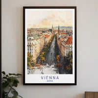 Vienna's Elegant Boulevard Aerial View Travel Poster PosterGoat