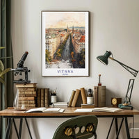 Vienna's Elegant Boulevard Aerial View Travel Poster PosterGoat
