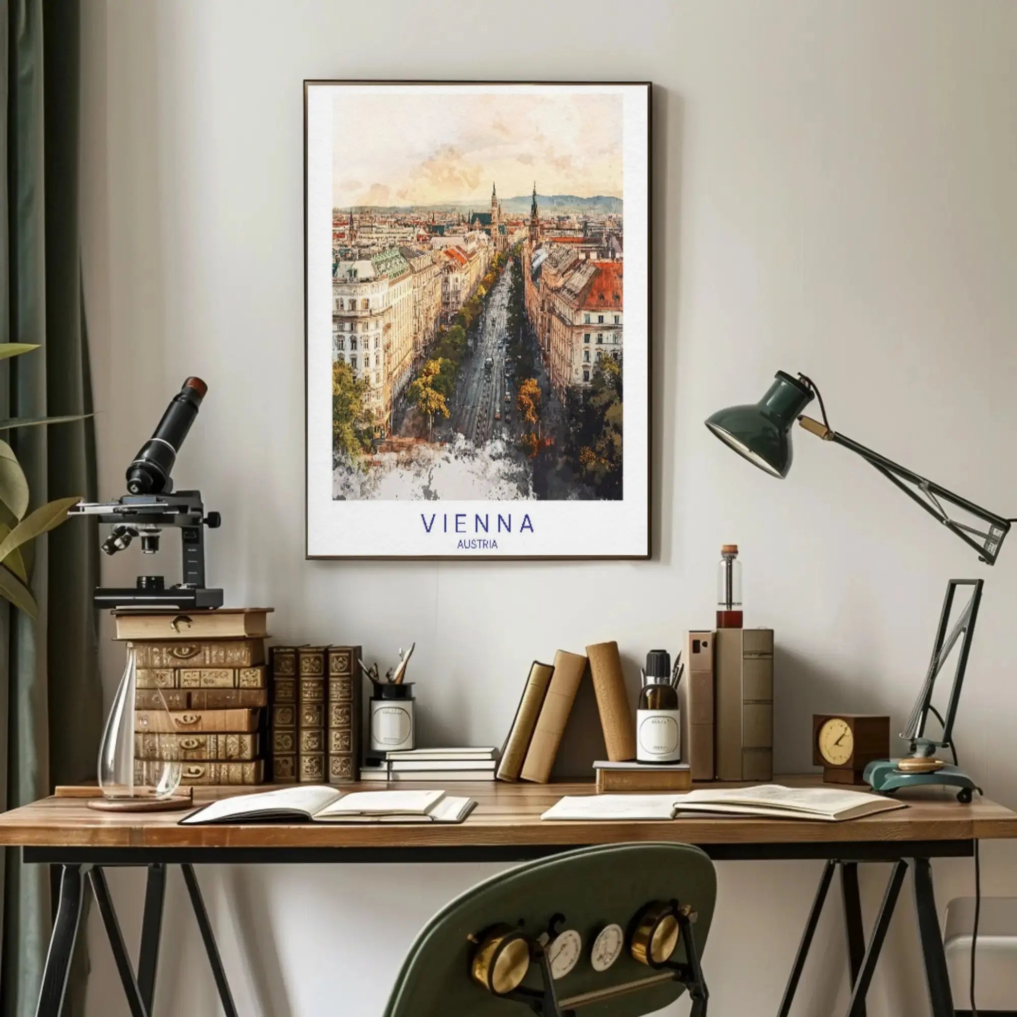 Vienna's Elegant Boulevard Aerial View Travel Poster PosterGoat