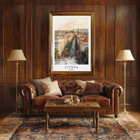Vienna's Elegant Boulevard Aerial View Travel Poster PosterGoat