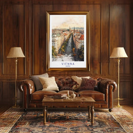 Vienna's Elegant Boulevard Aerial View Travel Poster PosterGoat