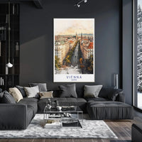 Vienna's Elegant Boulevard Aerial View Travel Poster PosterGoat