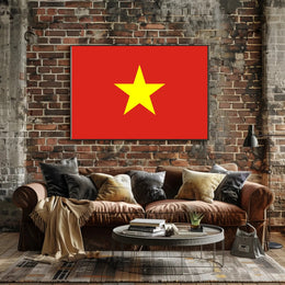 Vietnam Flag with Bold Patriotic Symbolism Country Flag Poster PosterGoat