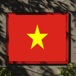 Vietnam Flag with Bold Patriotic Symbolism Country Flag Poster PosterGoat