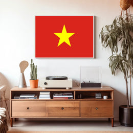Vietnam Flag with Bold Patriotic Symbolism Country Flag Poster PosterGoat