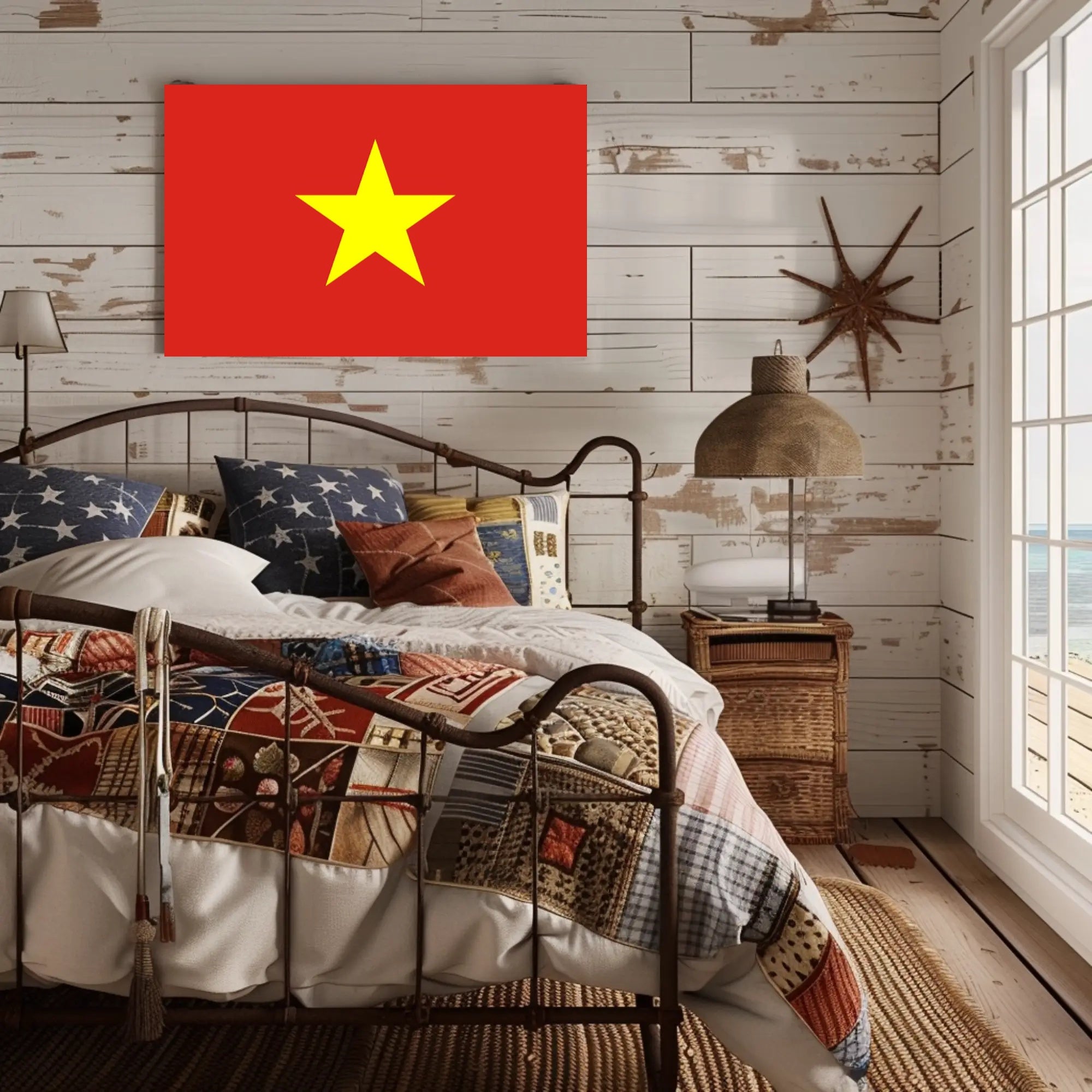 Vietnam Flag with Bold Patriotic Symbolism Country Flag Poster PosterGoat