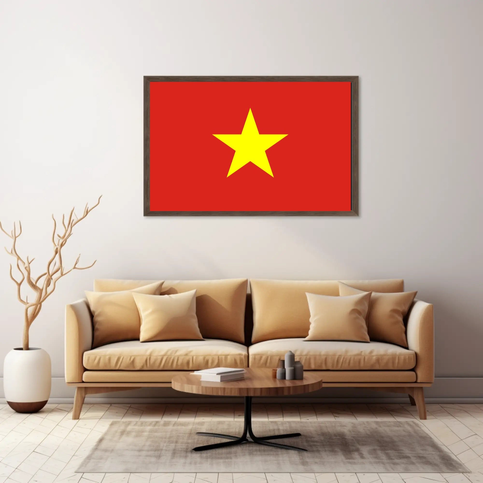 Vietnam Flag with Bold Patriotic Symbolism Country Flag Poster PosterGoat