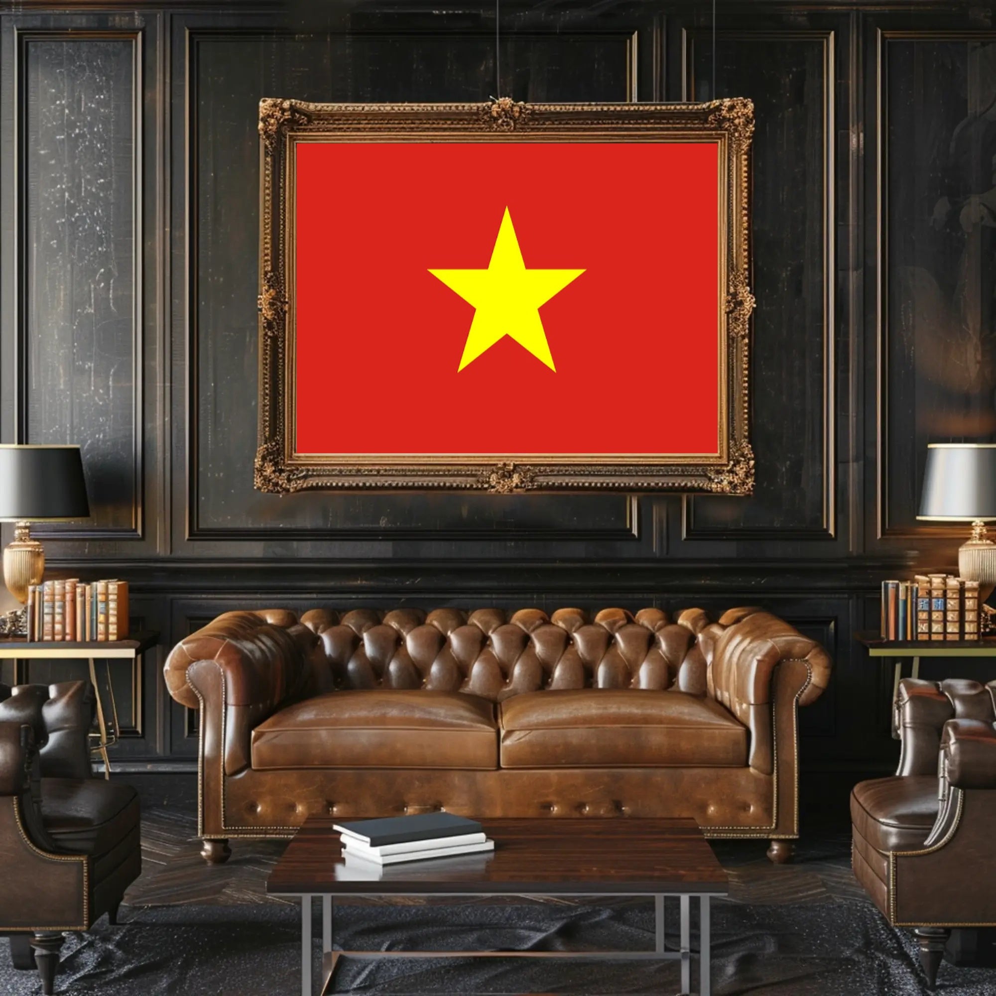 Vietnam Flag with Bold Patriotic Symbolism Country Flag Poster PosterGoat