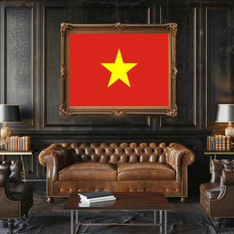 Vietnam Flag with Bold Patriotic Symbolism Country Flag Poster PosterGoat