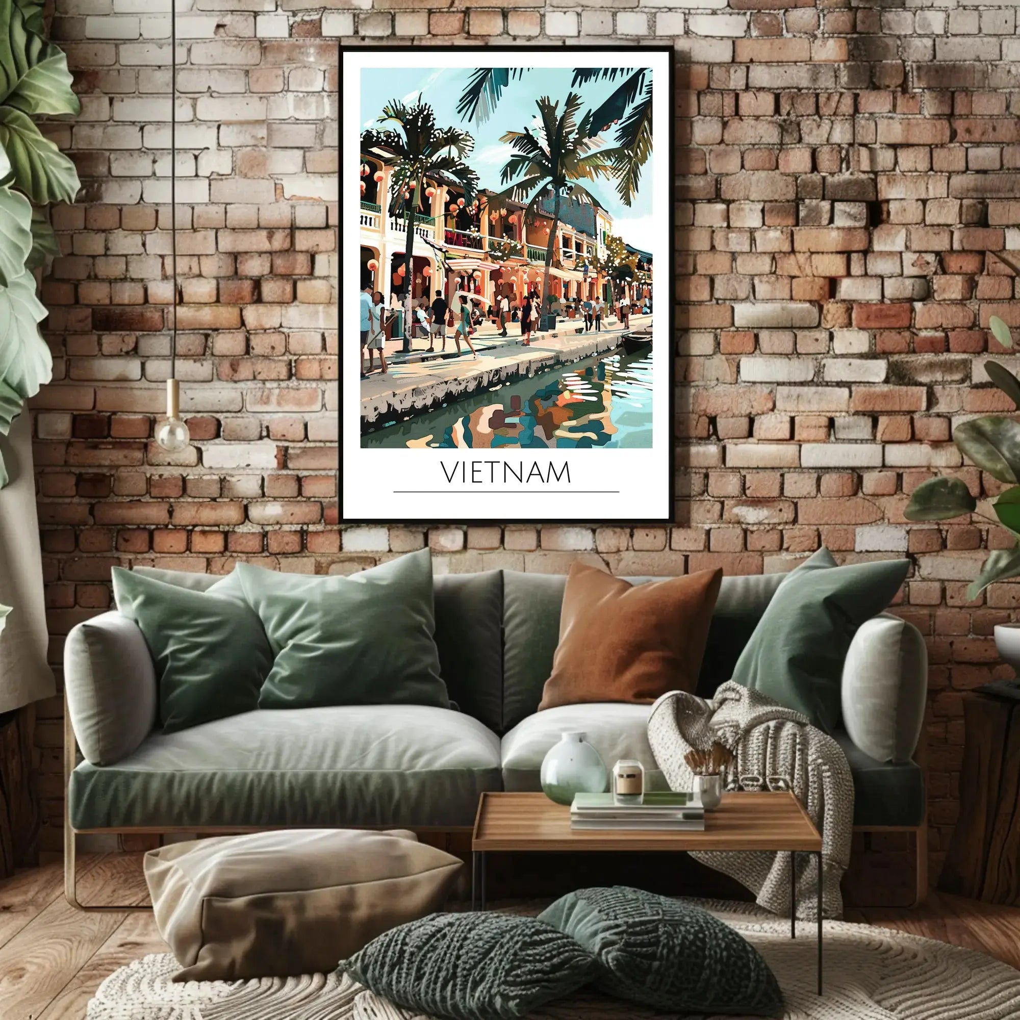 Vietnam Street Scene Lively Cultural Travel Poster PosterGoat
