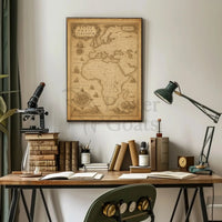 Vintage 16th Century World Map Exploration Poster PosterGoat