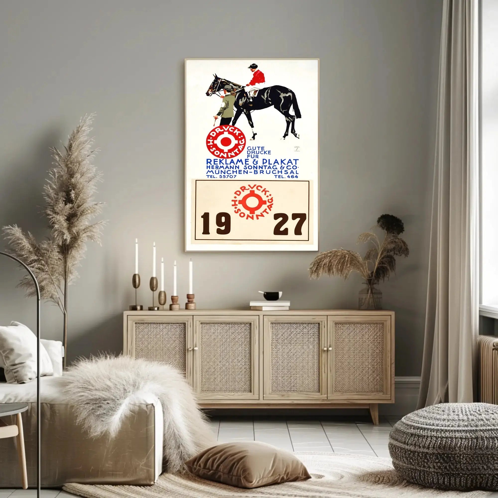 Vintage 1927 Equestrian Racing Print - Sports Poster PosterGoat