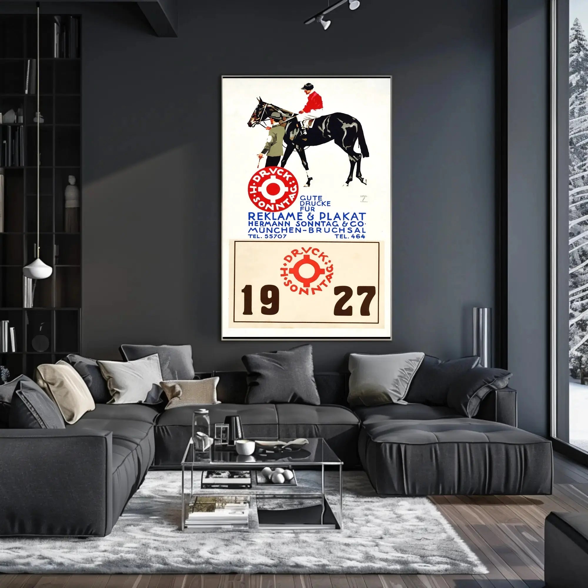 Vintage 1927 Equestrian Racing Print - Sports Poster PosterGoat