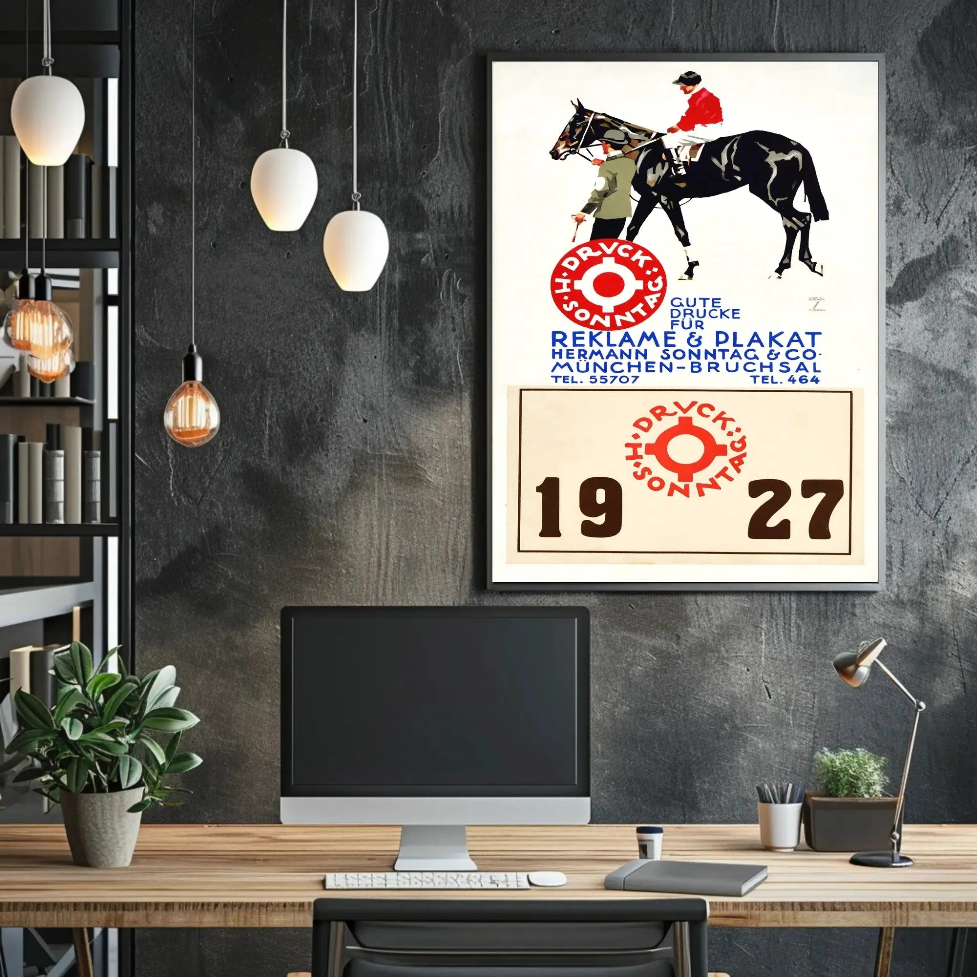 Vintage 1927 Equestrian Racing Print - Sports Poster PosterGoat