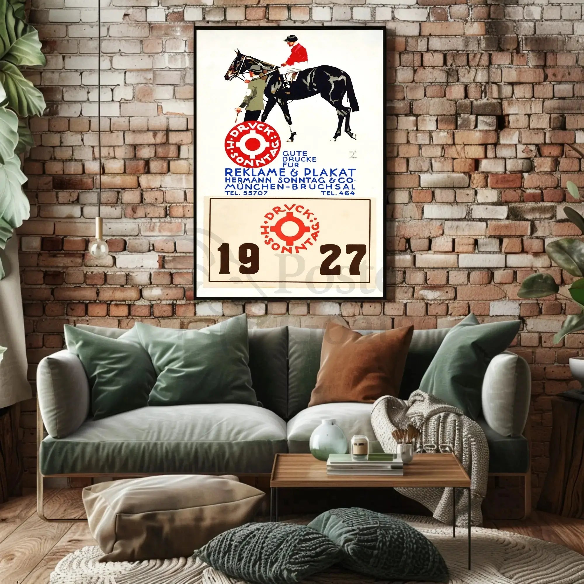 Vintage 1927 Equestrian Racing Print - Sports Poster PosterGoat