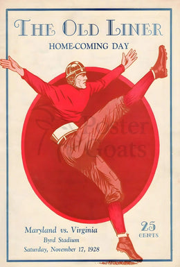 Vintage 1928 Maryland-Virginia Game Sports Poster PosterGoat