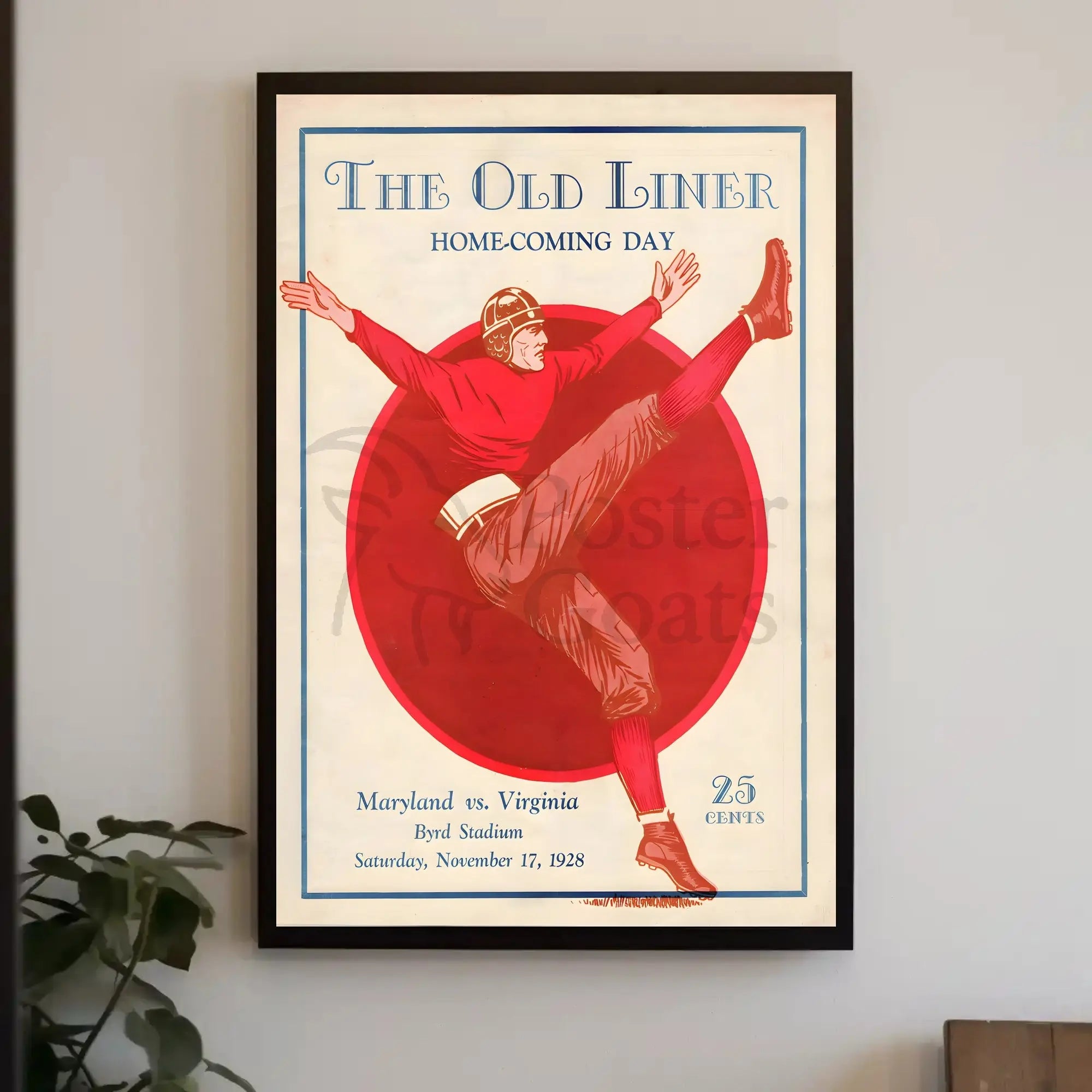 Vintage 1928 Maryland-Virginia Game Sports Poster PosterGoat