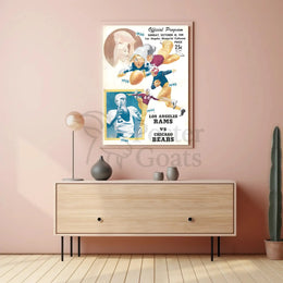 Vintage 1949 Los Angeles Rams vs Bears Sports Poster PosterGoat