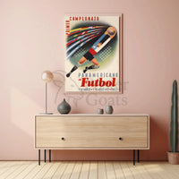 Vintage 1952 Chile Soccer Event Poster Sports Poster PosterGoat