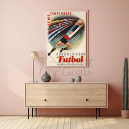 Vintage 1952 Chile Soccer Event Poster Sports Poster PosterGoat