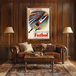 Vintage 1952 Chile Soccer Event Poster Sports Poster PosterGoat