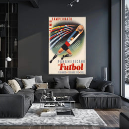 Vintage 1952 Chile Soccer Event Poster Sports Poster PosterGoat
