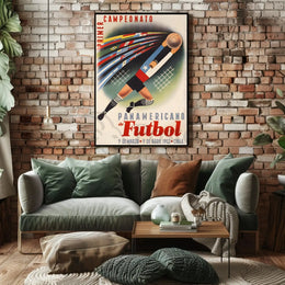 Vintage 1952 Chile Soccer Event Poster Sports Poster PosterGoat