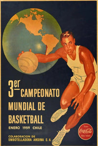 Vintage 1959 Chile Basketball Championship Poster Collectible PosterGoat