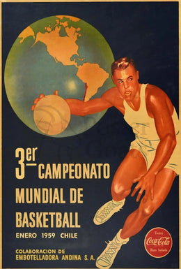 Vintage 1959 Chile Basketball Championship Poster Collectible PosterGoat