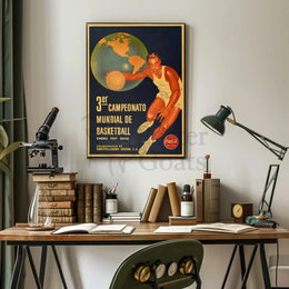 Vintage 1959 Chile Basketball Championship Poster Collectible PosterGoat
