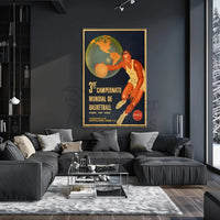 Vintage 1959 Chile Basketball Championship Poster Collectible PosterGoat