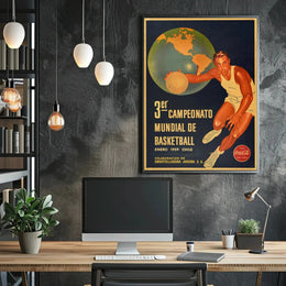 Vintage 1959 Chile Basketball Championship Poster Collectible PosterGoat