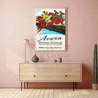 Vintage 1963 Arosa Horse Racing Event Sports Poster PosterGoat