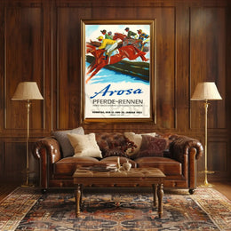 Vintage 1963 Arosa Horse Racing Event Sports Poster PosterGoat