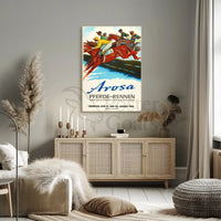 Vintage 1963 Arosa Horse Racing Event Sports Poster PosterGoat