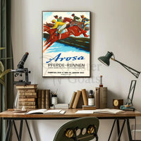Vintage 1963 Arosa Horse Racing Event Sports Poster PosterGoat