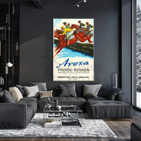 Vintage 1963 Arosa Horse Racing Event Sports Poster PosterGoat