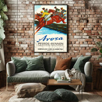Vintage 1963 Arosa Horse Racing Event Sports Poster PosterGoat