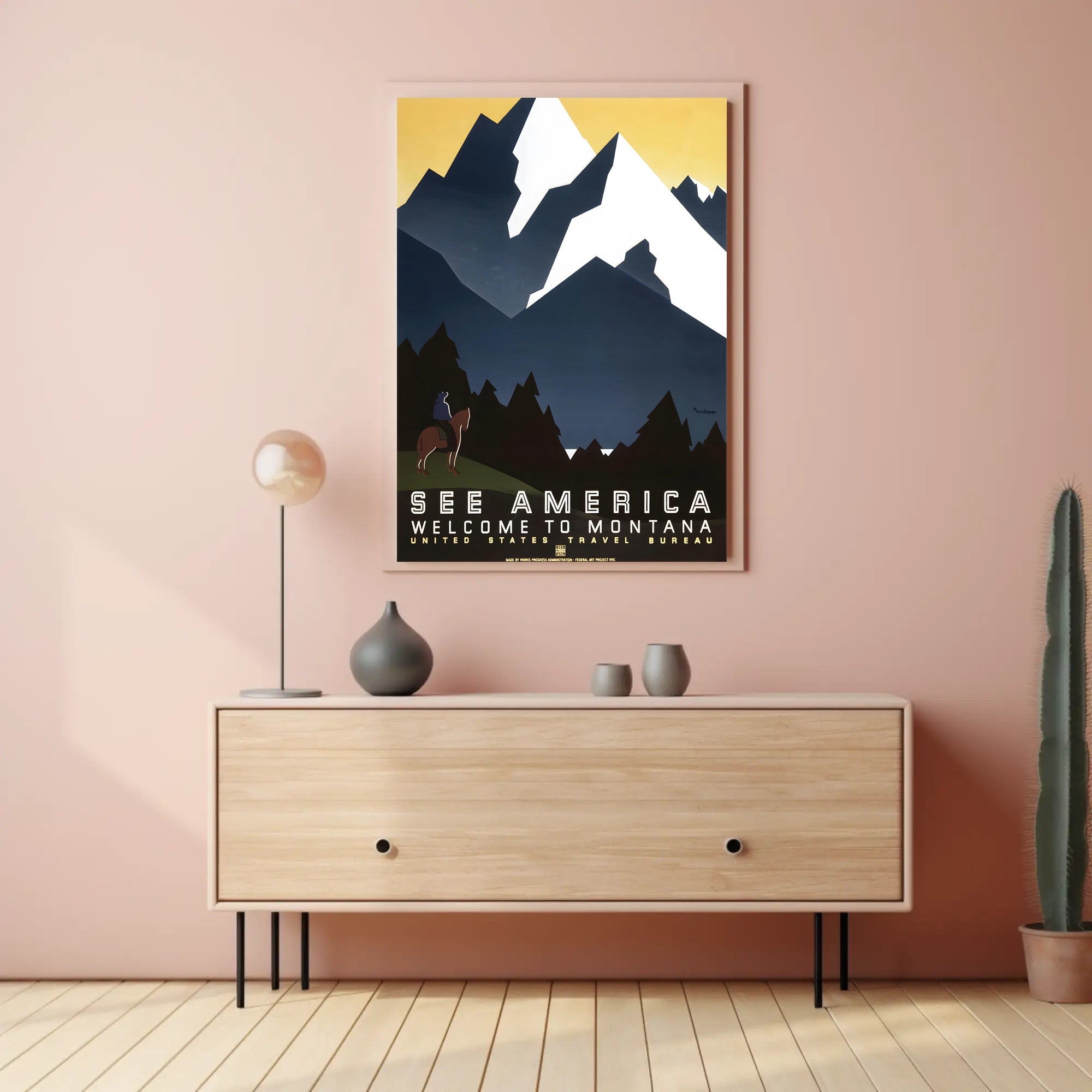 Vintage Adventure Montana Travel Poster: Explore America's Wilderness PosterGoat
