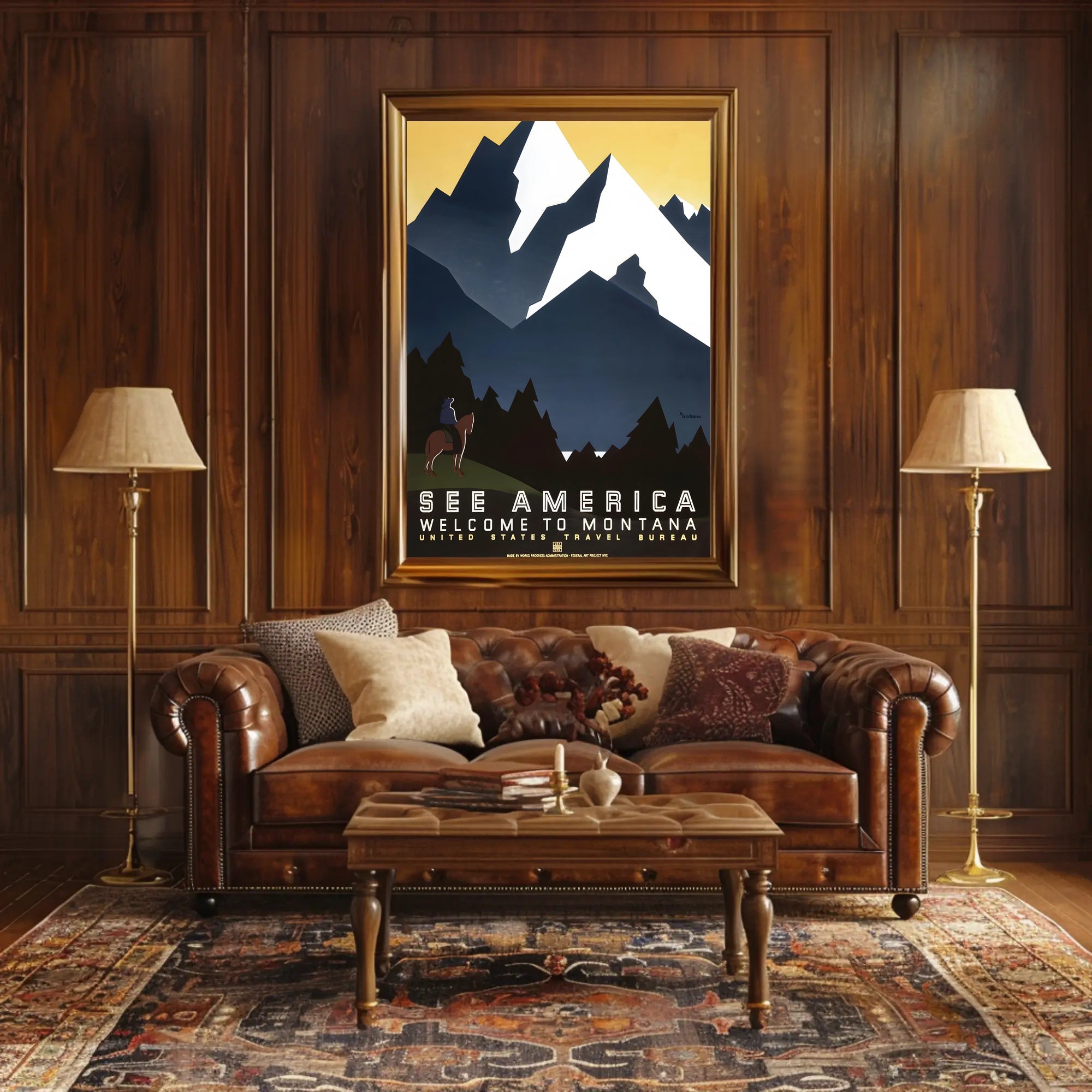 Vintage Adventure Montana Travel Poster: Explore America's Wilderness PosterGoat