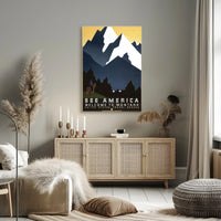 Vintage Adventure Montana Travel Poster: Explore America's Wilderness PosterGoat