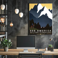 Vintage Adventure Montana Travel Poster: Explore America's Wilderness PosterGoat
