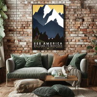 Vintage Adventure Montana Travel Poster: Explore America's Wilderness PosterGoat