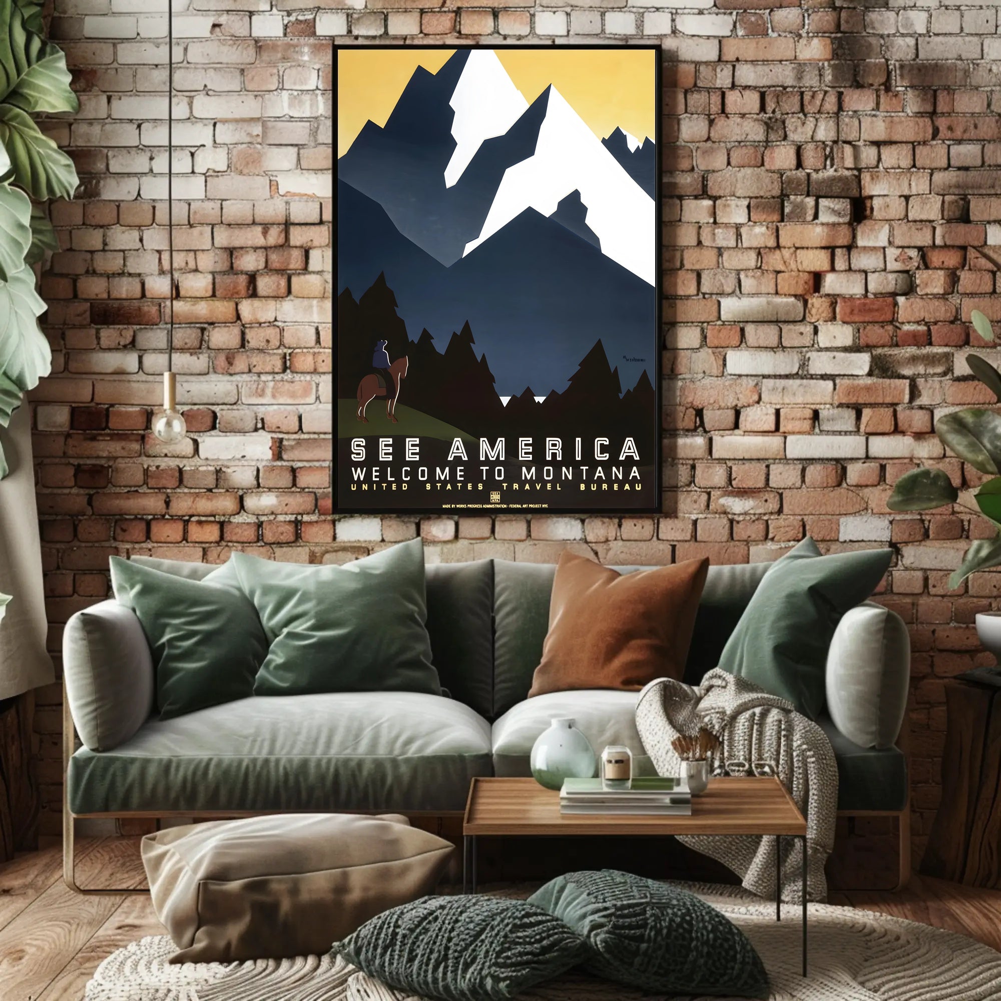 Vintage Adventure Montana Travel Poster: Explore America's Wilderness PosterGoat