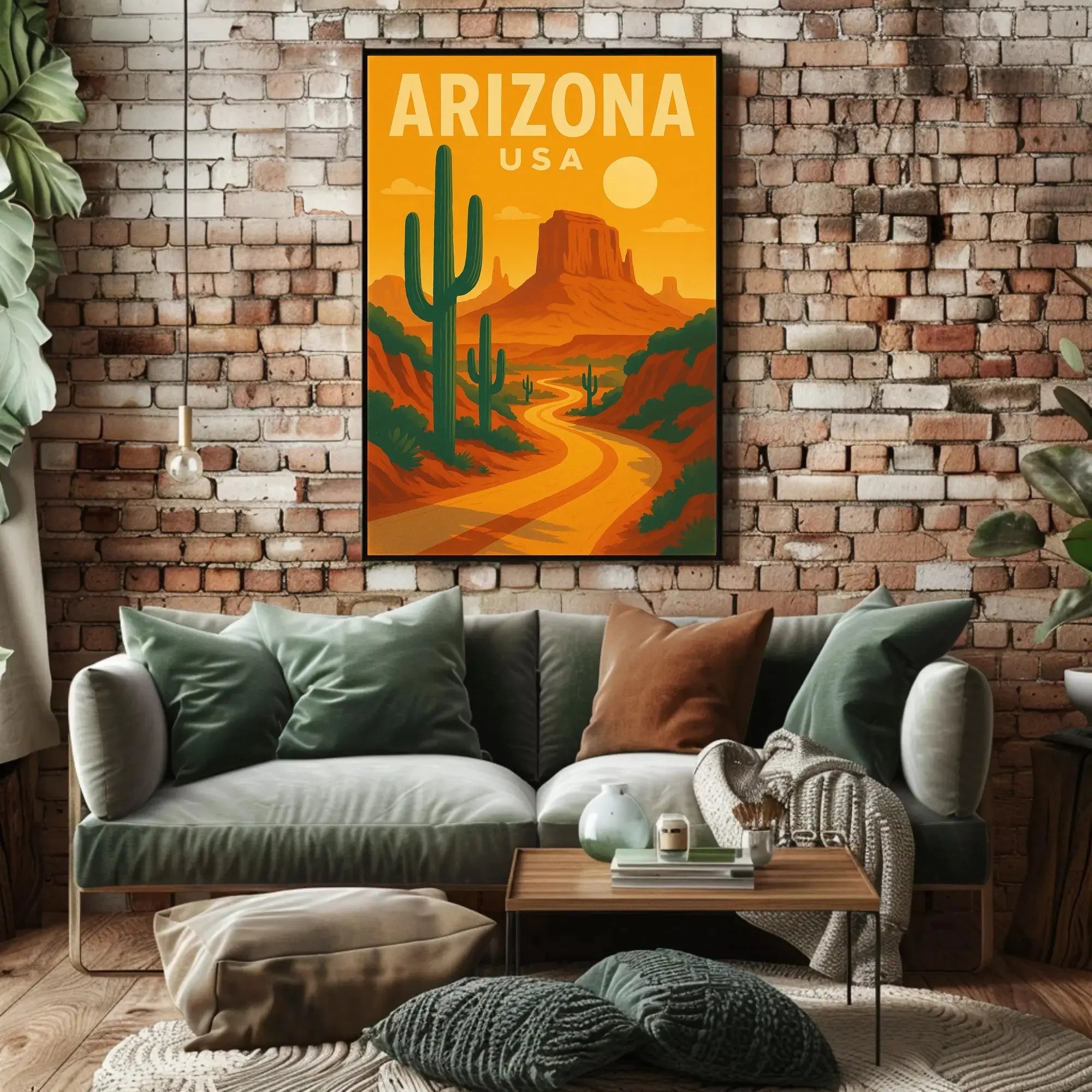 Vintage Arizona Desert Travel Art Poster PosterGoat